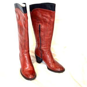 Red and Black Leather Boots